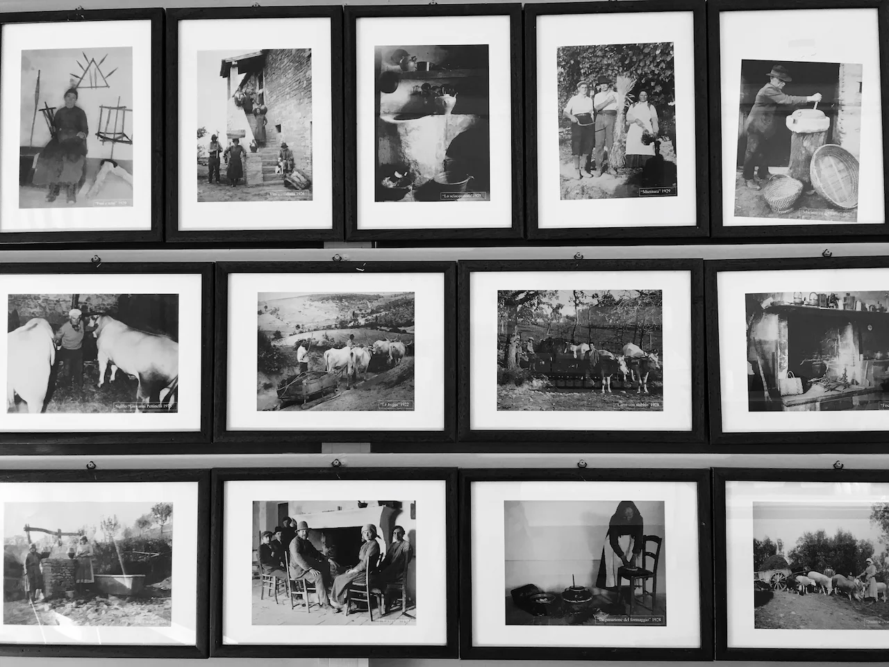 Bilder von der Familie und Bauerntum in Umbrien, Brescia.