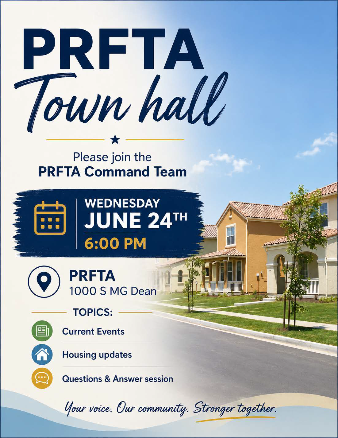 PRFTA Town Hall