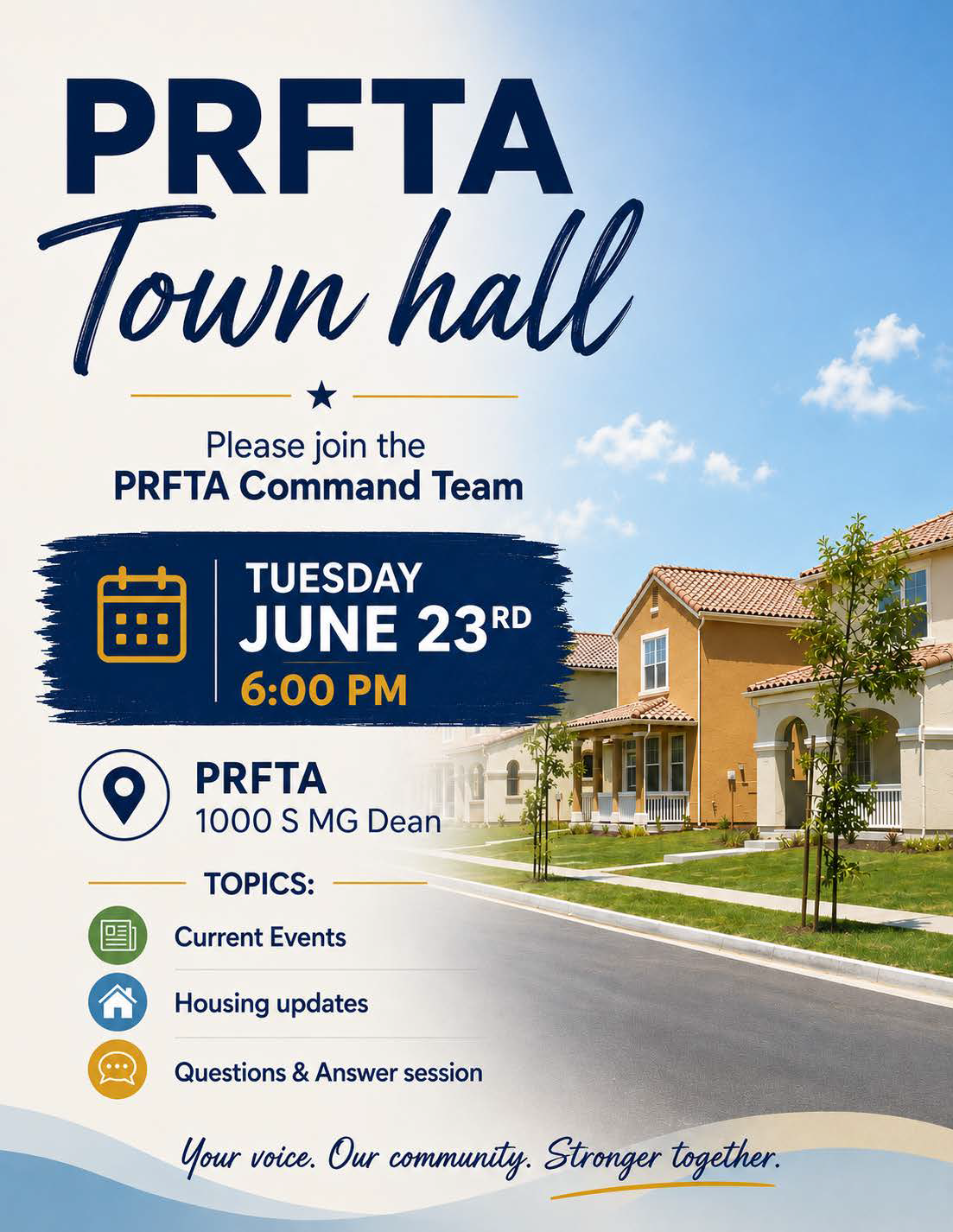 PRFTA Town Hall