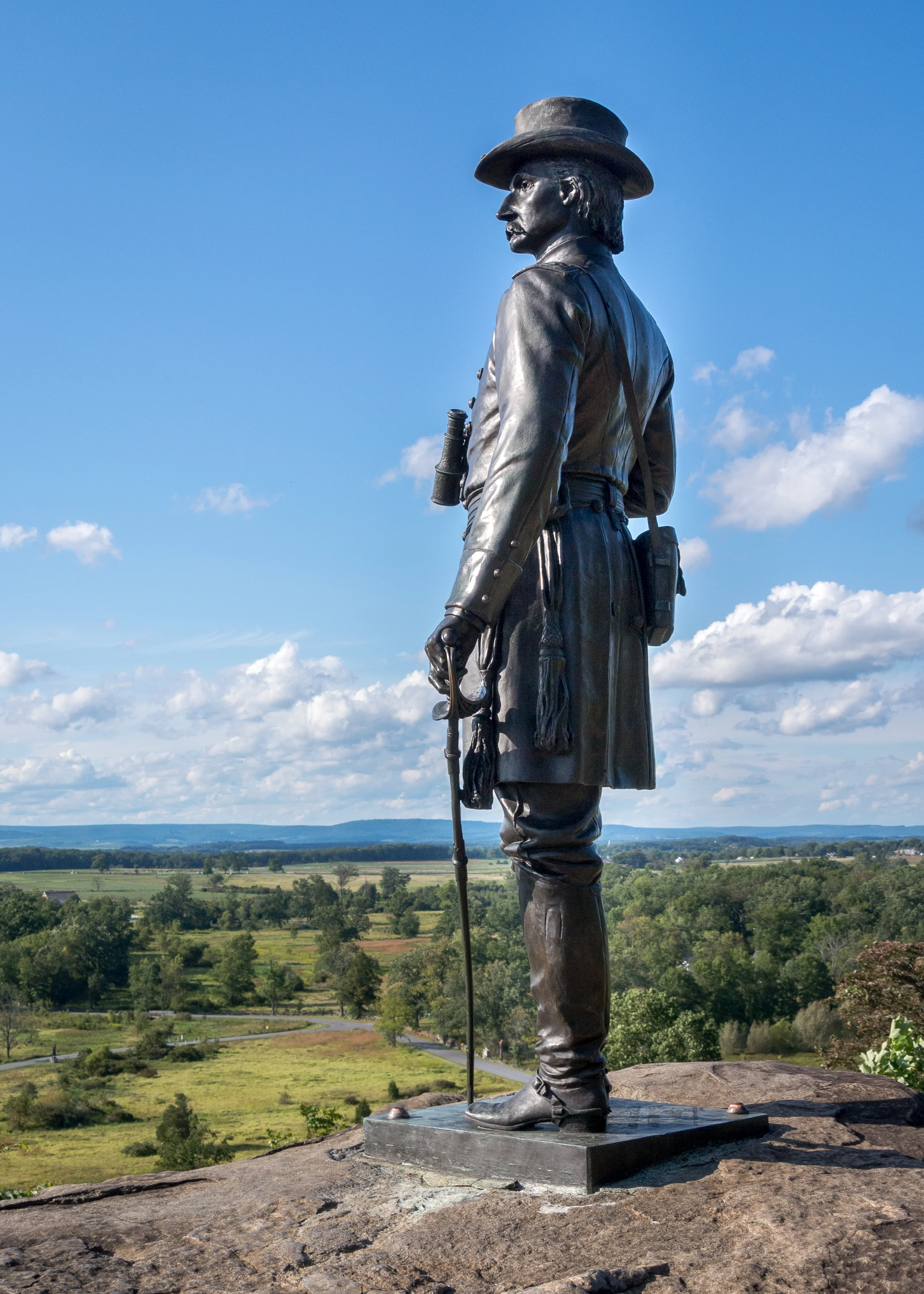 Warren Statue on Little Round Top Gettysburg Battlefield.jpg