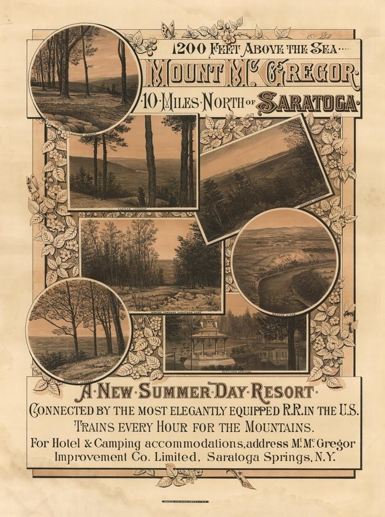 1883 Mount McGregor Advertisement.