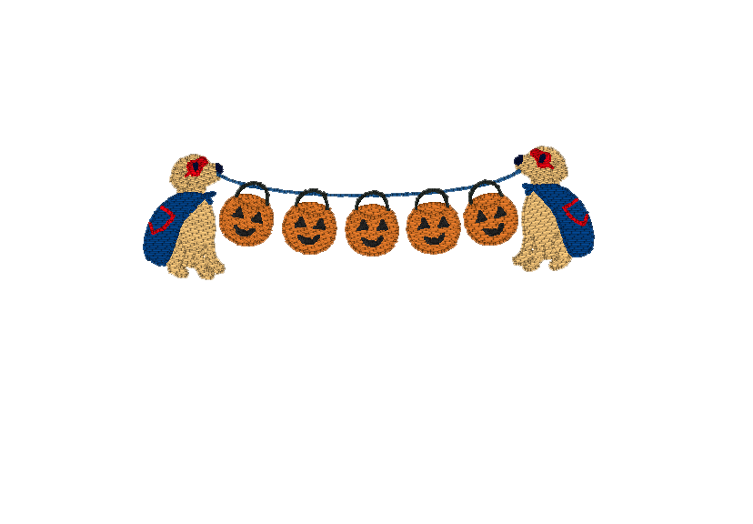 DOGS WITH CANDY BUCKETS