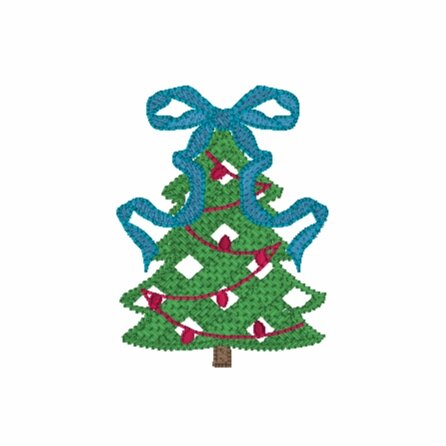 GINGHAM CHRISTMAS TREE WITH BOW