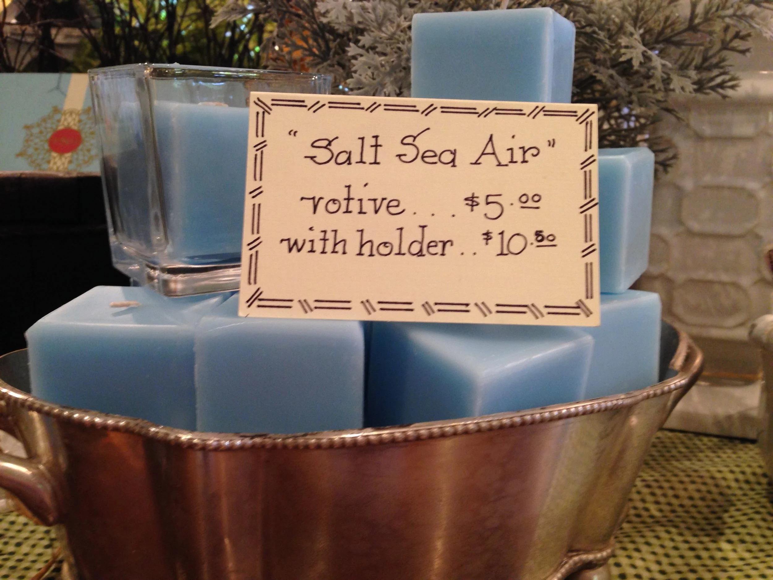 Square Votive Salt Sea Air