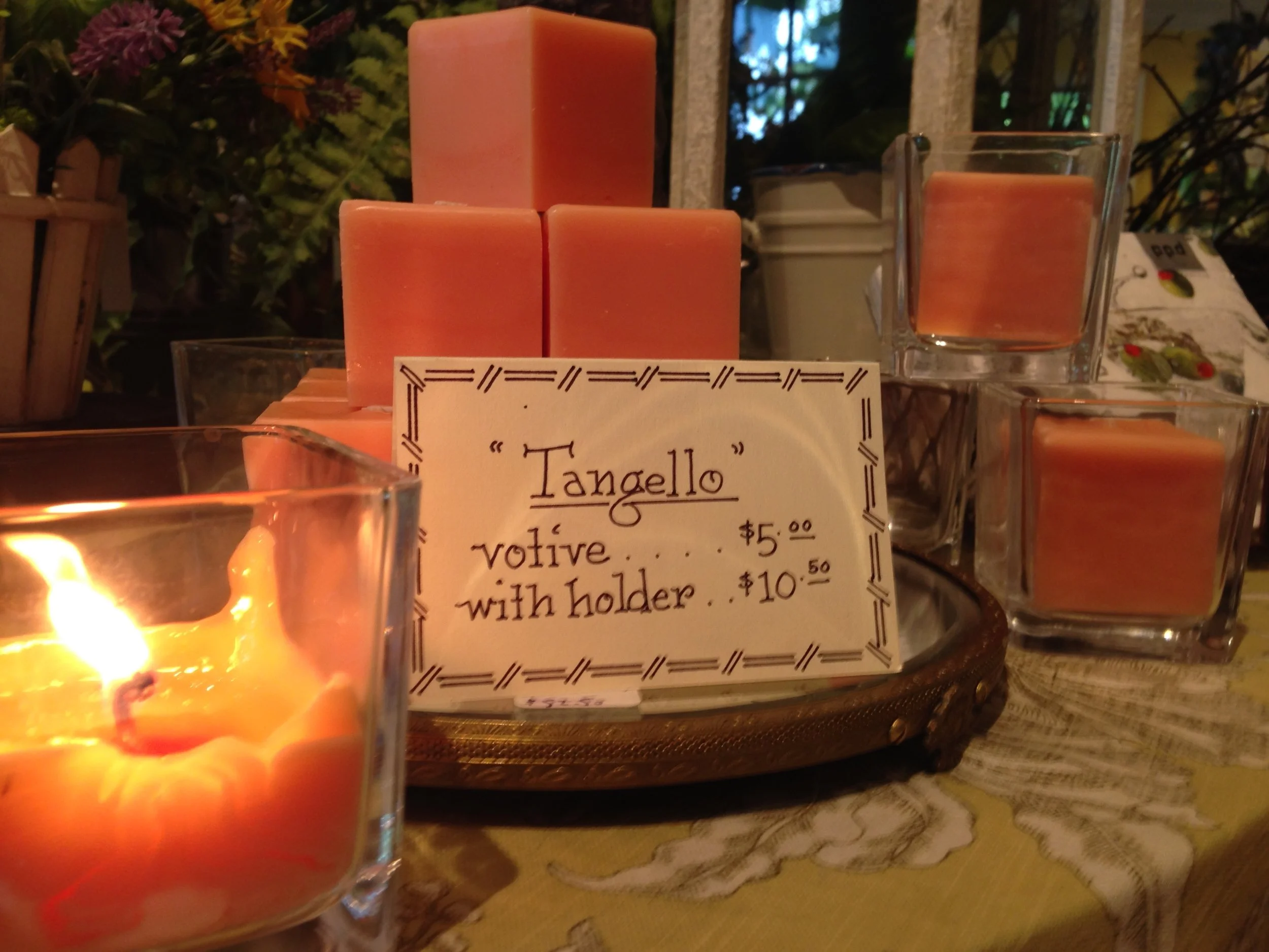 Square Votive Tangelo