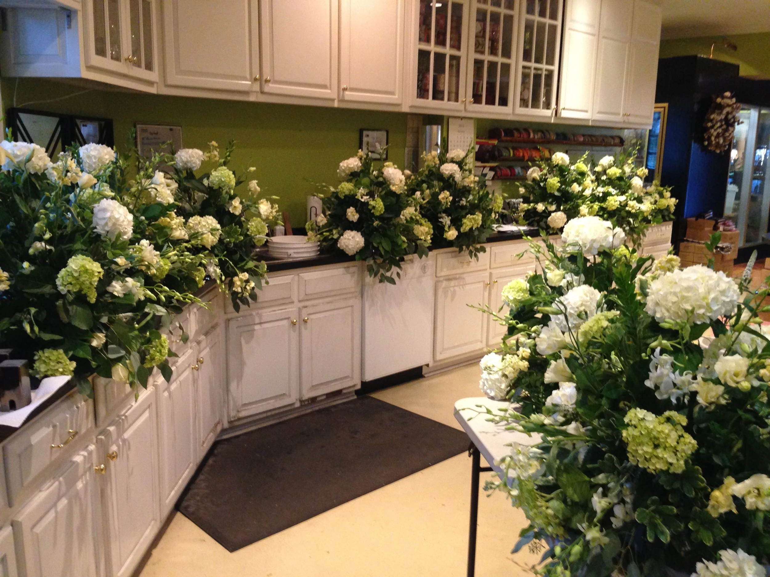 Green and White Wedding