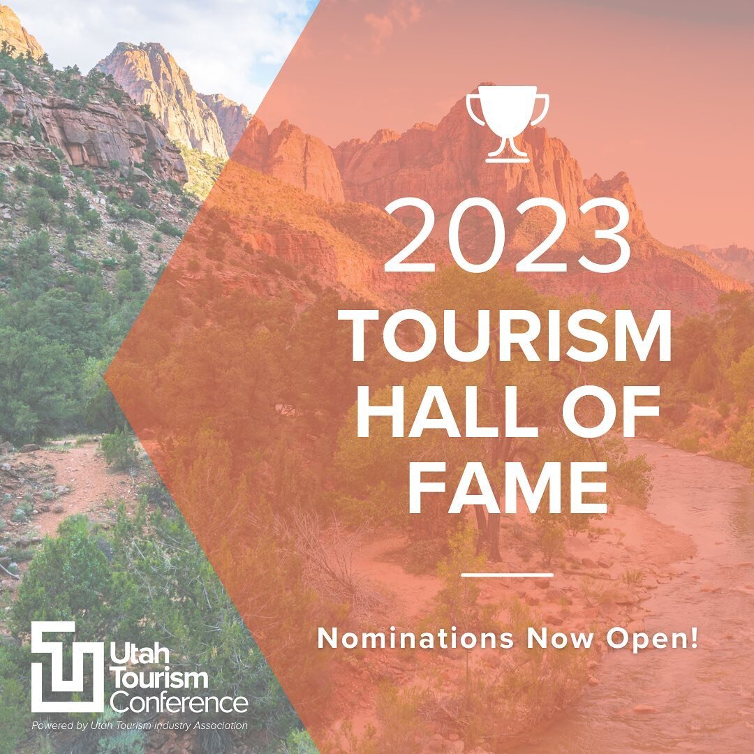 Each year, three industry experts are celebrated and honored with the Utah Tourism Hall of Fame award. 
Who will be our nominees this year? YOU get to decide! Nominations are open now at the link in our bio, but don't wait! Nominations close on April