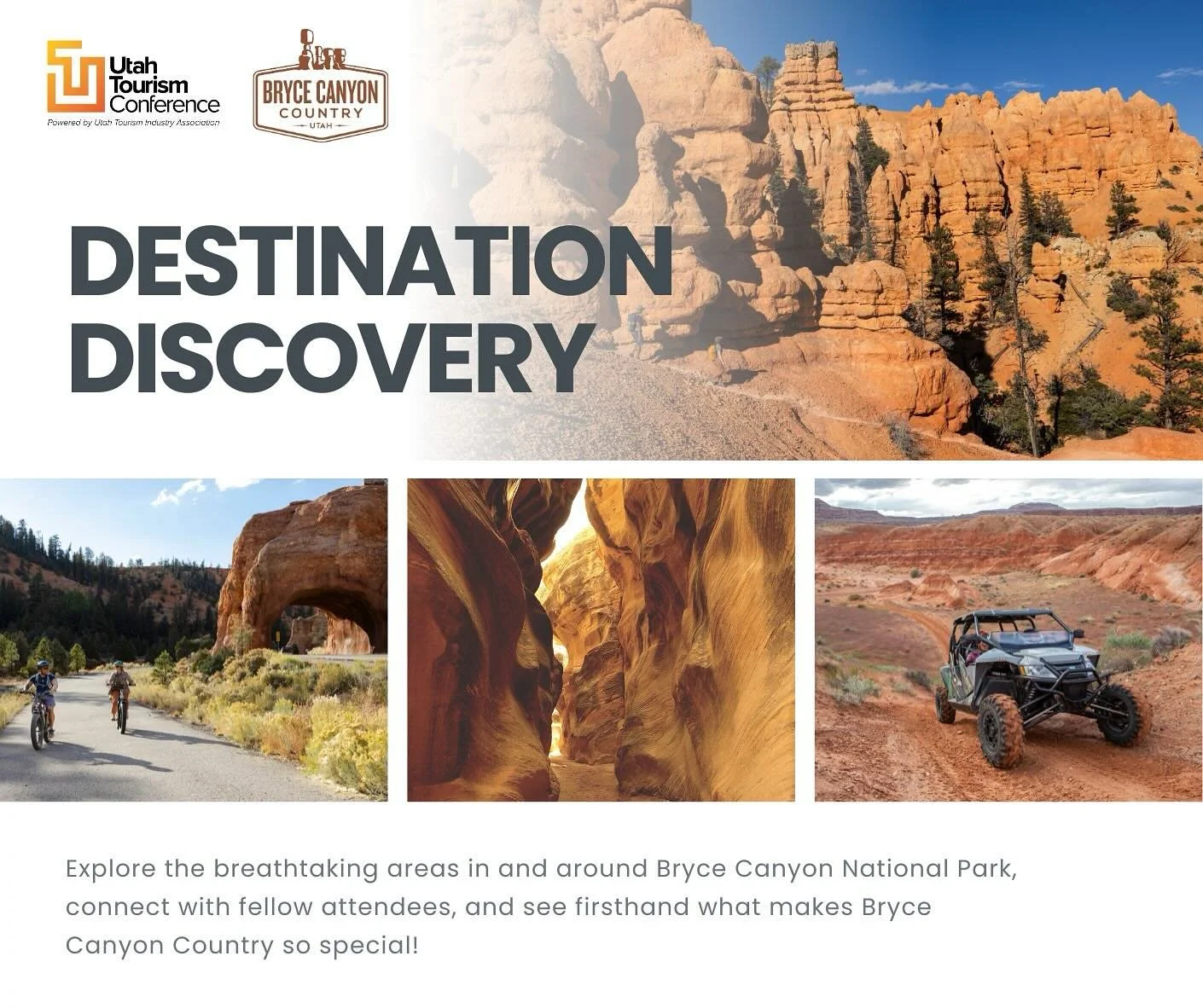 2025 Destination Discovery Activities are now available for booking! This year, explore the beauty of Bryce Canyon while connecting with fellow UTC attendees. Spots for these activities are limited and fill quickly. Don&rsquo;t wait to book your conf