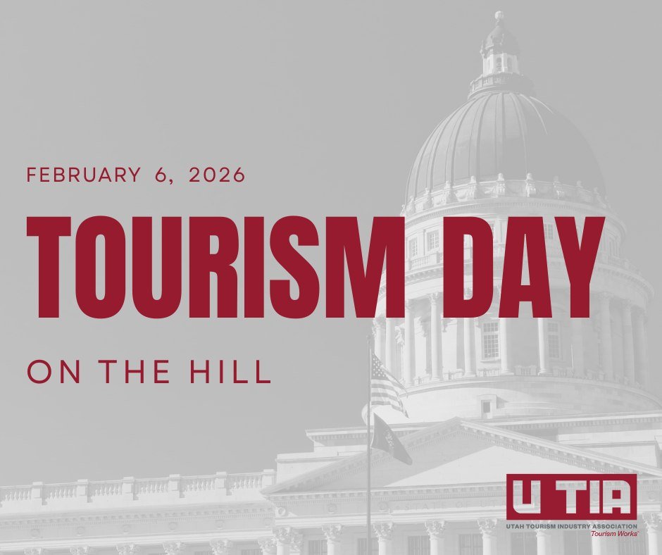 ⏰ Less than one month away!

Tourism Day on the Hill is happening on Friday, February 6, and now is the time to register.

Show up for Utah tourism, connect with industry peers and legislators, and help amplify our collective voice at the Capitol.

?