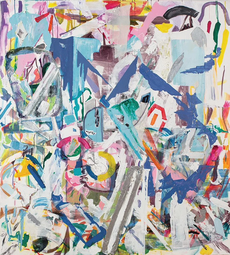 Thomas Berding, Lost in Conversion, 2016, oil, acrylic and flashe on canvas, 69” x 62”.jpg