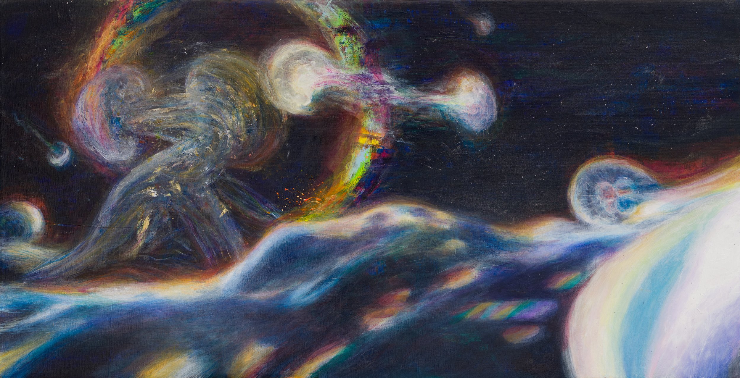 Richie Chen, Adrift, 2026, acrylic on linen, 22 x 44 in.jpg