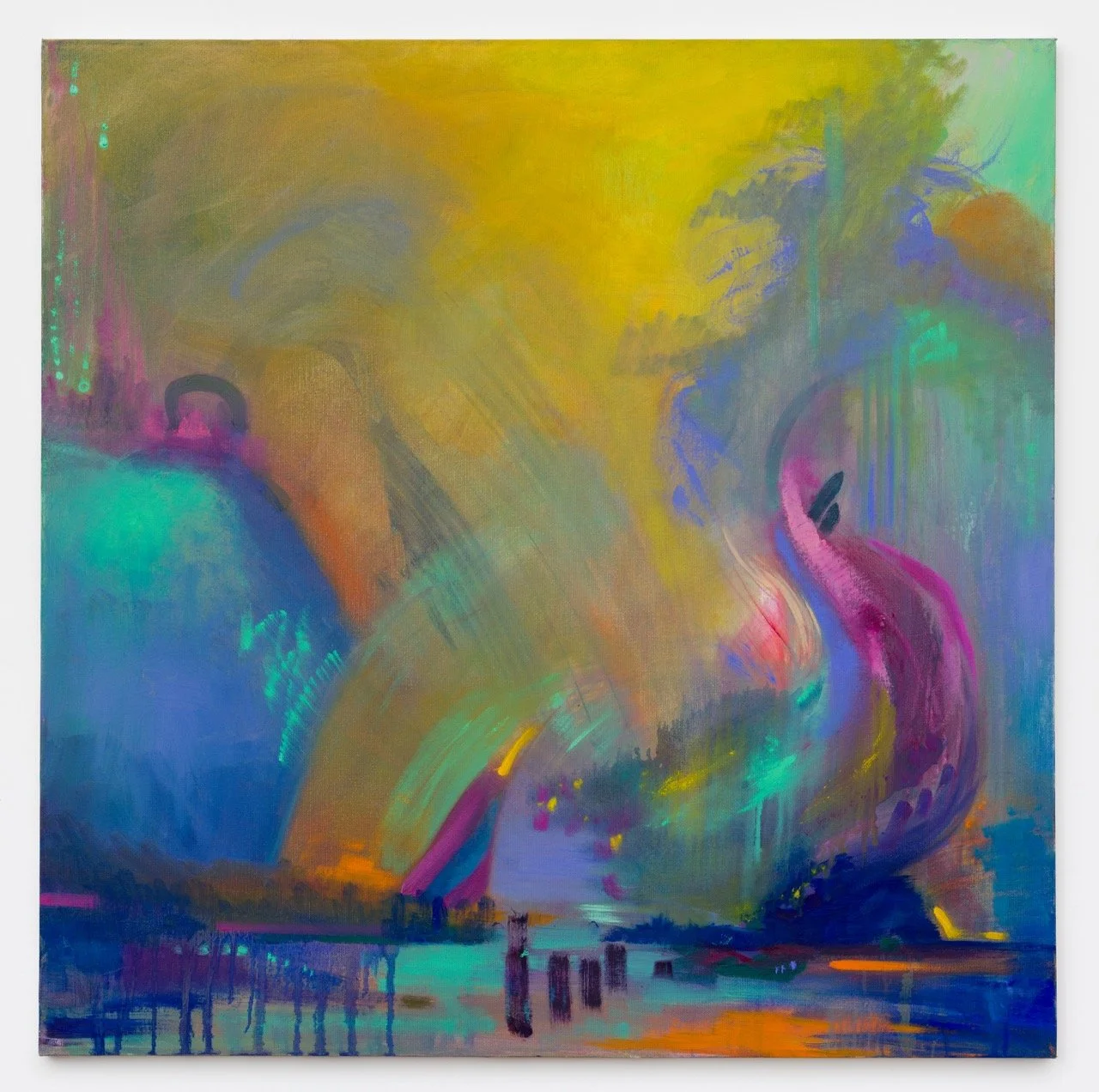 Xiya Wang, Taking My Brushes for a Walk #1, 2026, oil on canvas, 30 x 30 in Large.jpeg