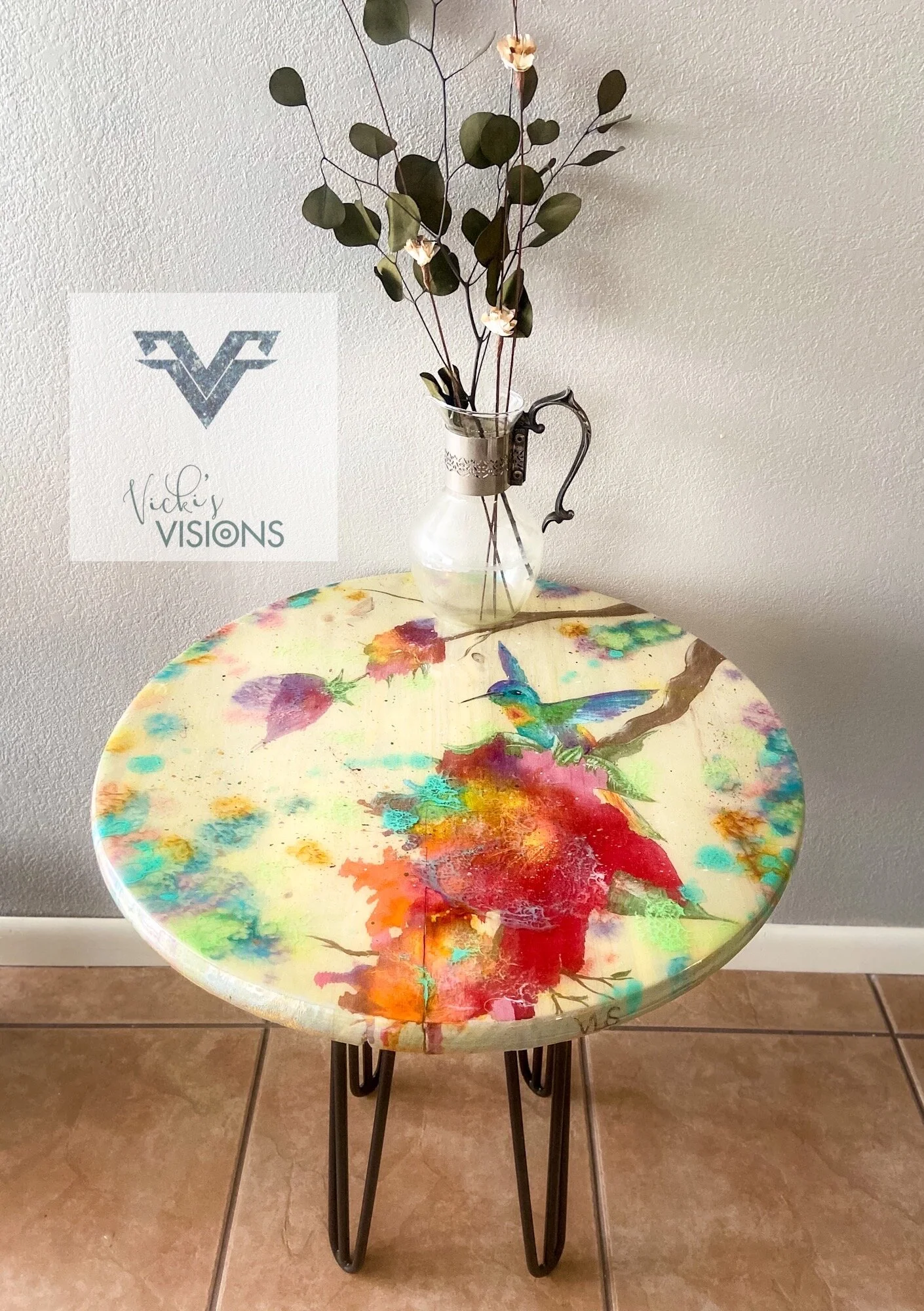 Hummingbird in Tree Table 1.JPG