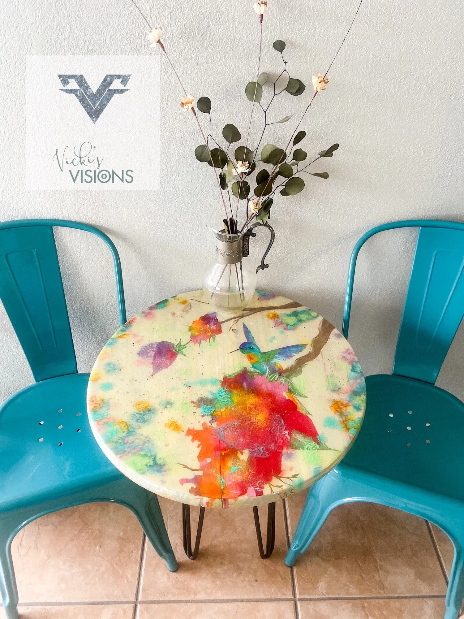 Hummingbird in Tree Table 5.JPG