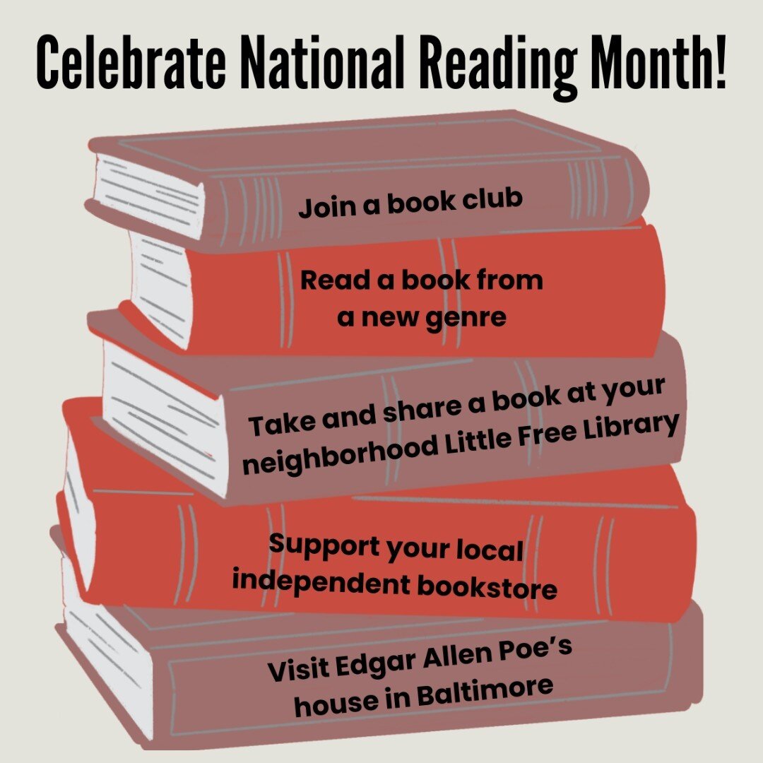 March is National Reading Month! 📚

With more than 40 genres of books, reading is one of the best habits to improve mental health and comprehension and increase imagination and memory. 🧠

Pick up a new book or a long-time favorite to celebrate this