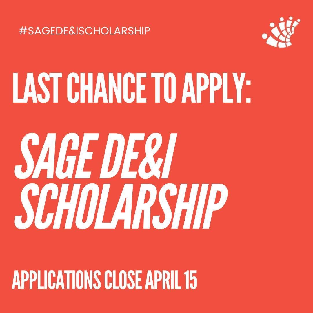 Don&rsquo;t forget to apply for the Sage Communications and Leadership Greater Washington DE&amp;I Scholarship before April 15th! 

Sage Communications is committed to diversifying the communications industry by providing opportunities for aspiring t