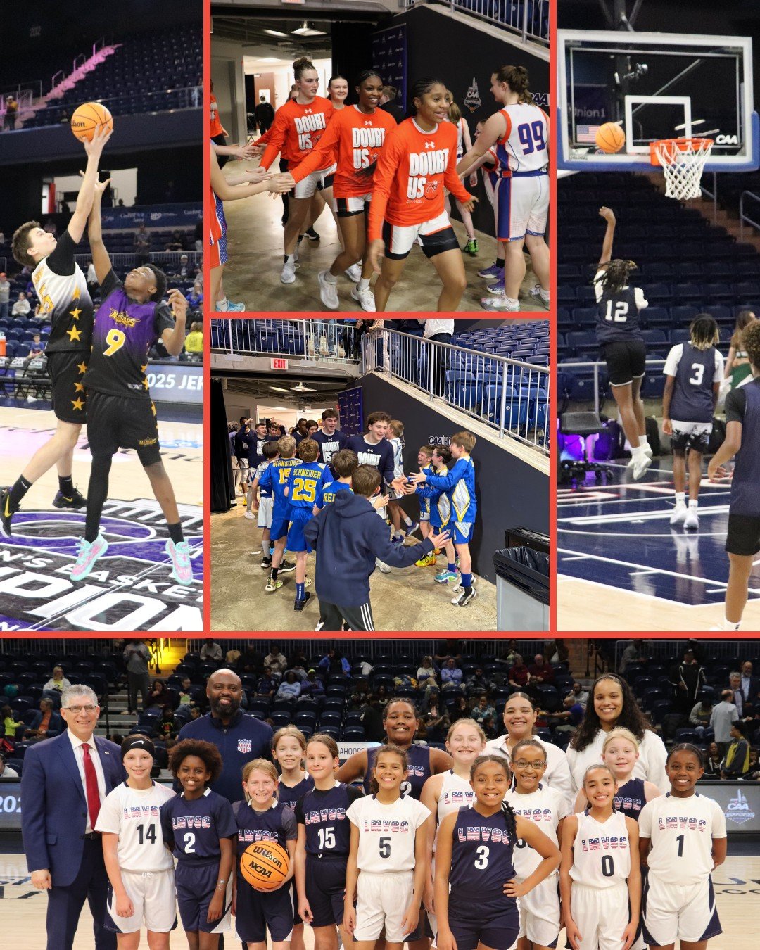 BWF led marketing outreach and coordinated youth promotions on-site for the 2025 Coastal Athletic Association's Men's and Women's Basketball Championships in D.C.

Local youth teams had the opportunity to watch college hoops, participate in pre-game 