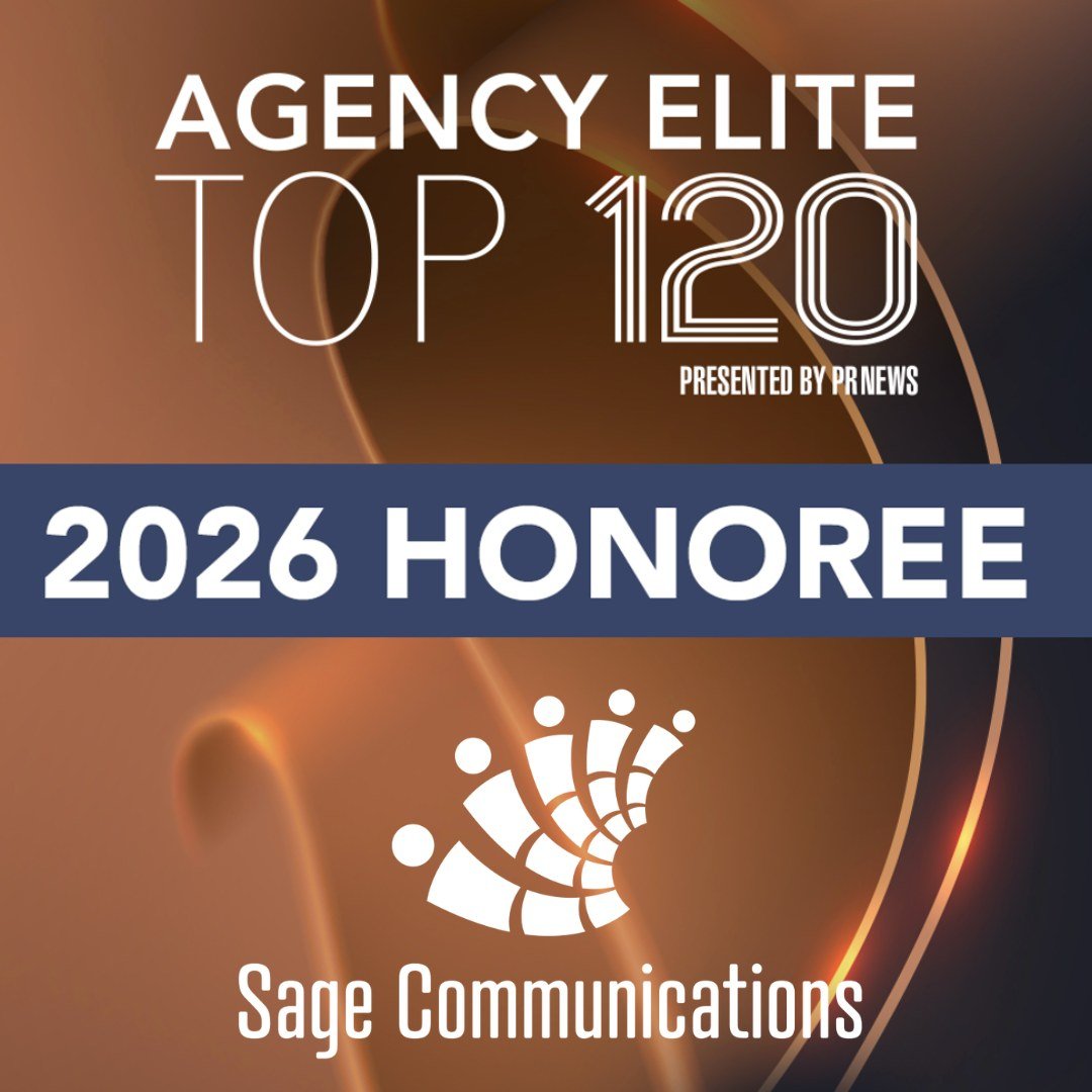 Sage Communications has earned a spot on the 2026 @PRNEWS Agency Elite Top 120! 🏆

This distinction recognizes Sagers' dedication to creativity, strategy and impact in PR and communications. We're proud to be included among so many industry leaders!