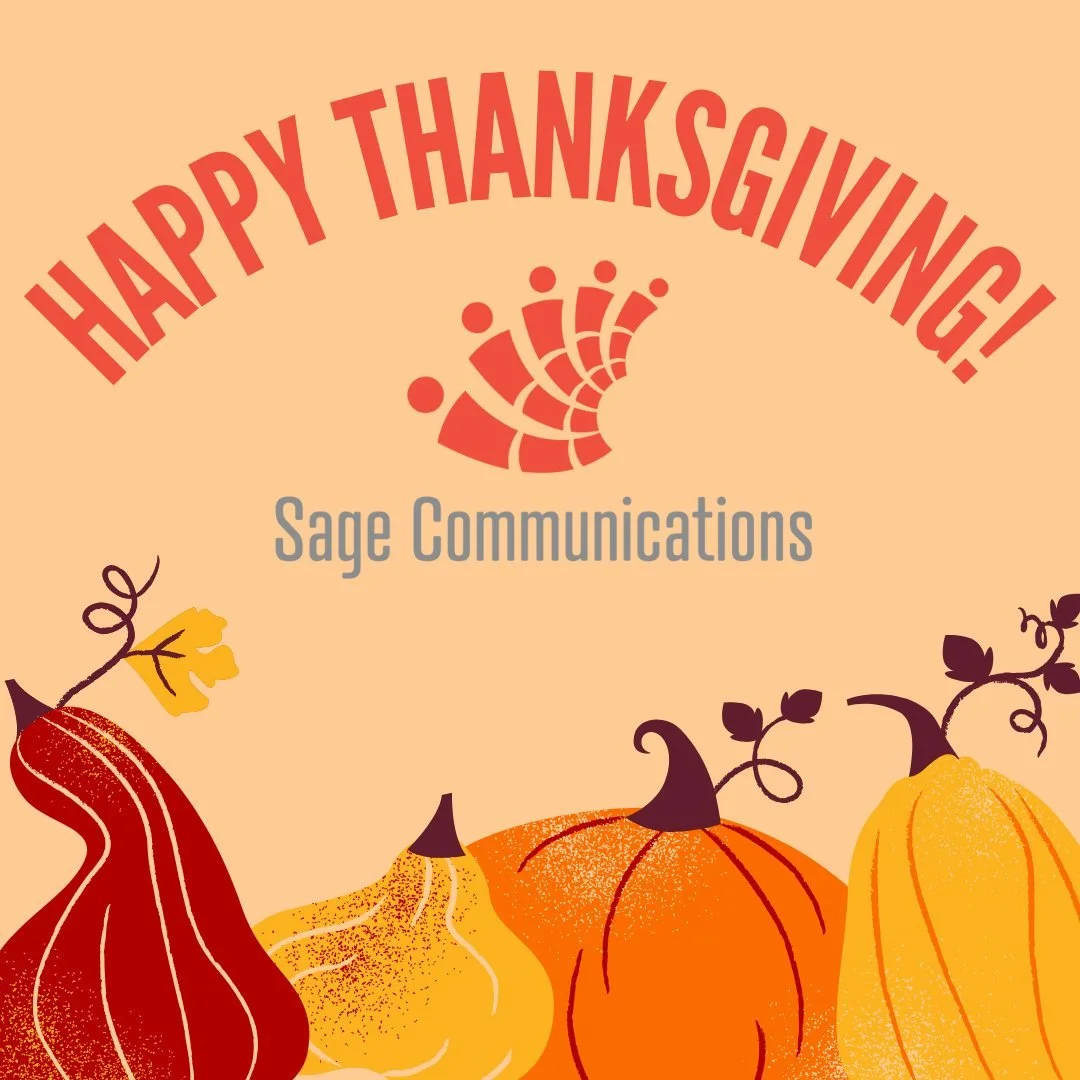 This Thanksgiving, we're especially grateful for our clients, partners and teammates who make our work so rewarding. 🏆

From all of us at Sage, we wish you and happy and safe holiday! 🦃🍂