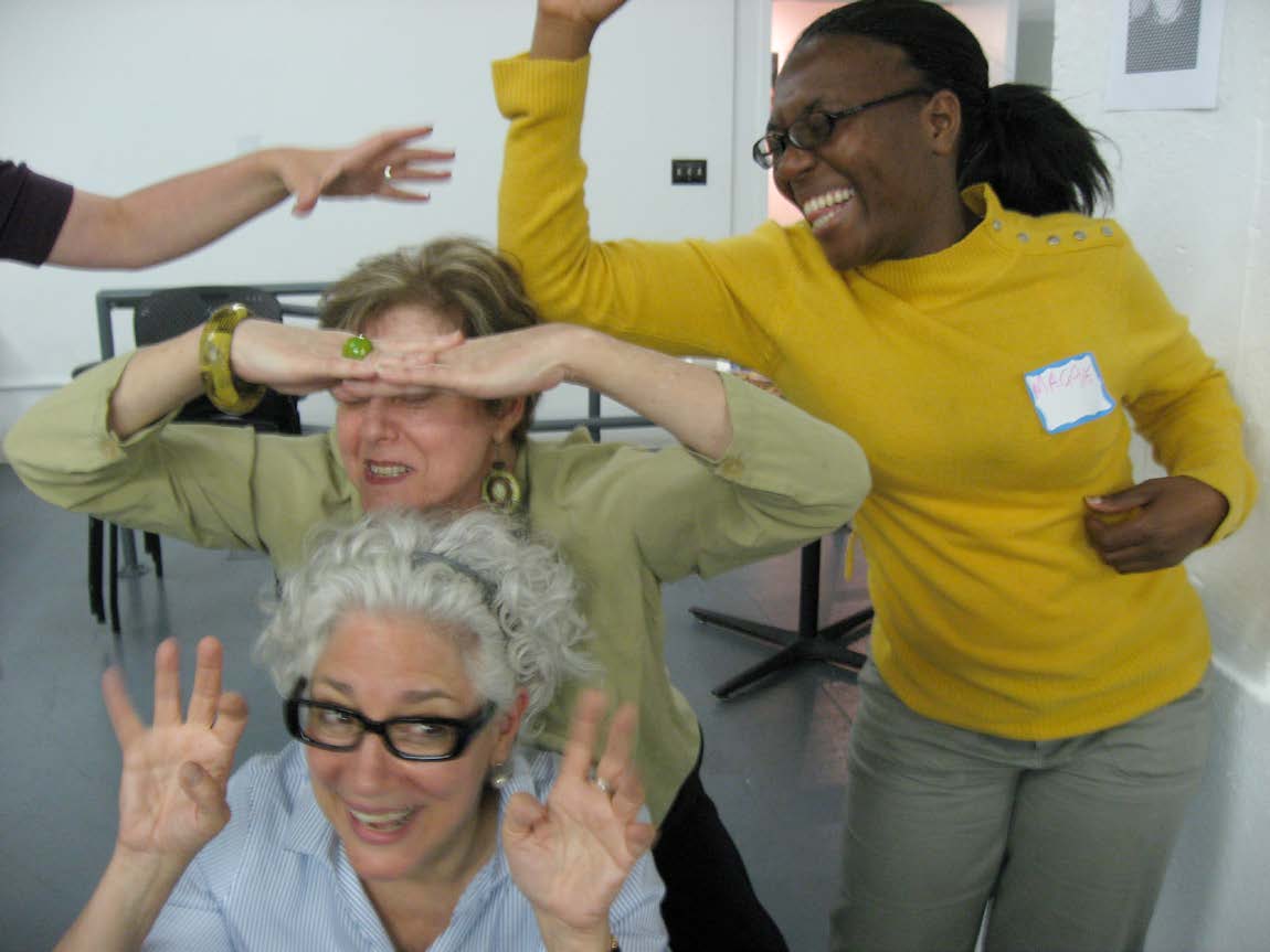  Castillo actress Vicky Wallace (center) with Castillo volunteers at a “Camp Hamletmachine” workshop; one of a series of workshops at which Castillo volunteers and audience members played with the text of Hamletmachine by Heiner Müller, in preparati