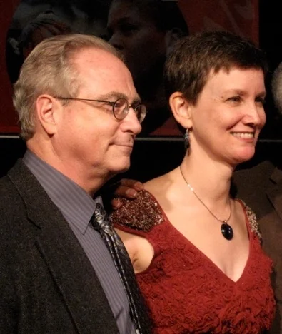 Dan Friedman with Diane Stiles, Managing director of the Castillo Theatre, May 2013, Photo by Ronald L. Glassman