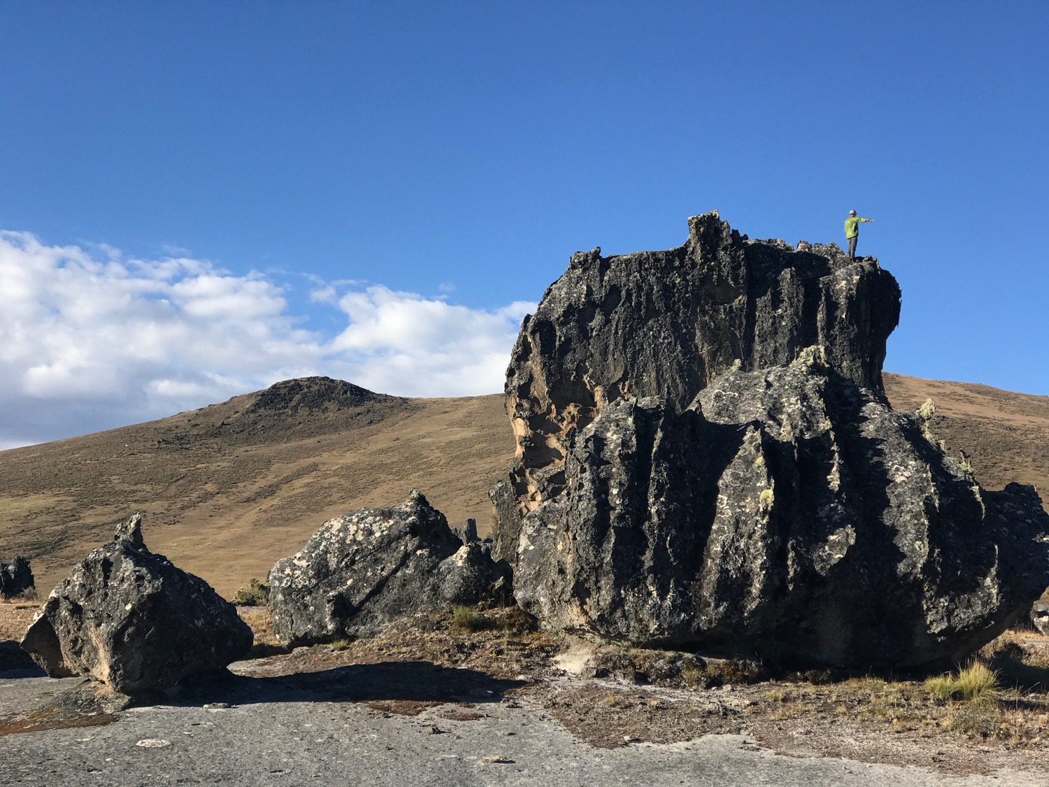 Playing in the Hatun Machay Rock Forest