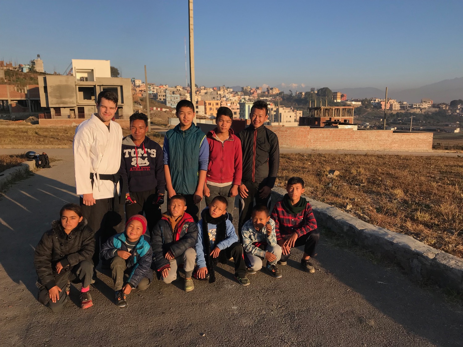  These kids live near the property and take karate lessons from the brother standing next to Eric. We did an Aikido demo for this group and used it to preach the Gospel. 