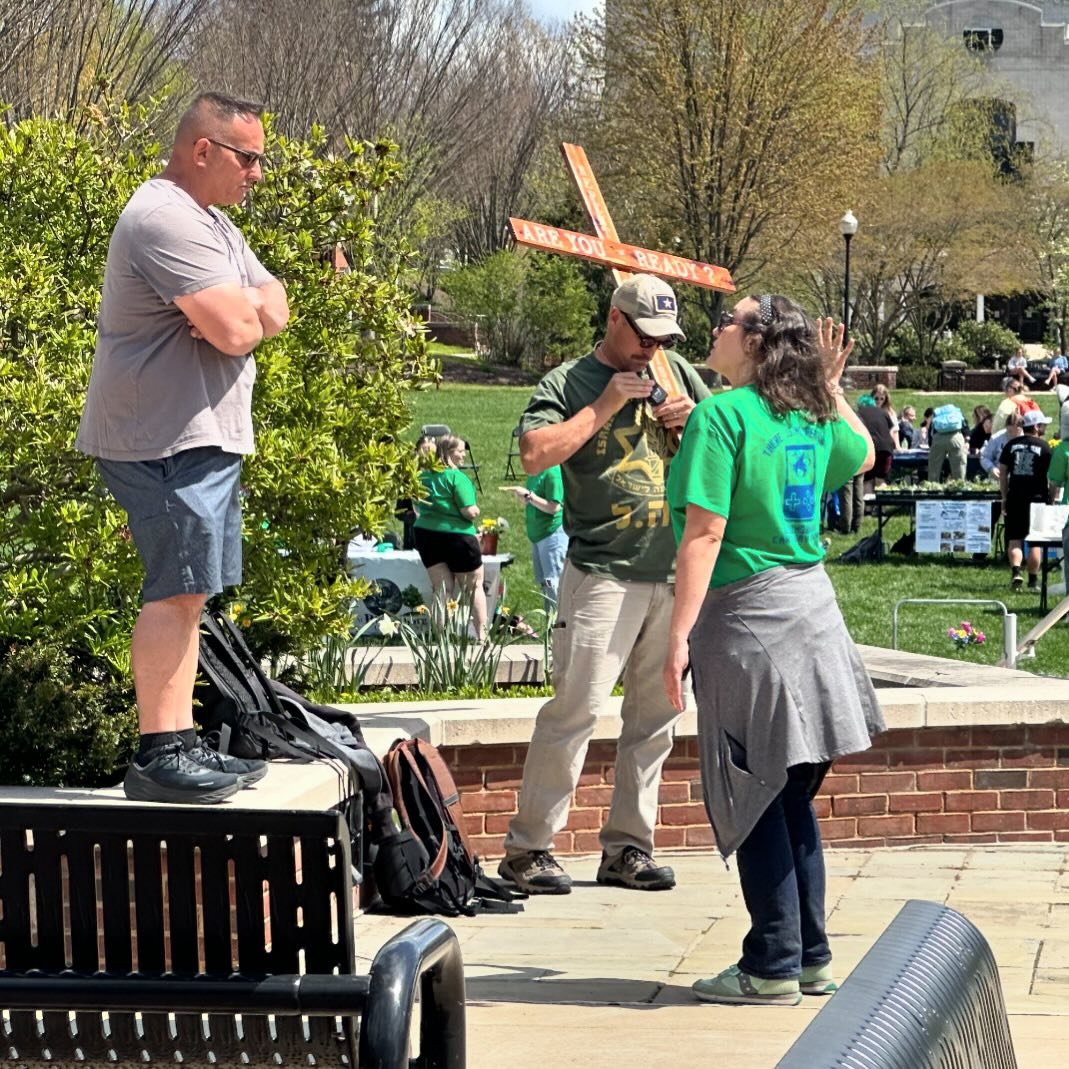 Bloomsburg University. This crazy &ldquo;teacher&rdquo; thought she could make us leave, so I needed to turn on the bodycam. It was entertaining. A few good conversations today, despite an &ldquo;Earth Day&rdquo; event in the lawn. There are some rea