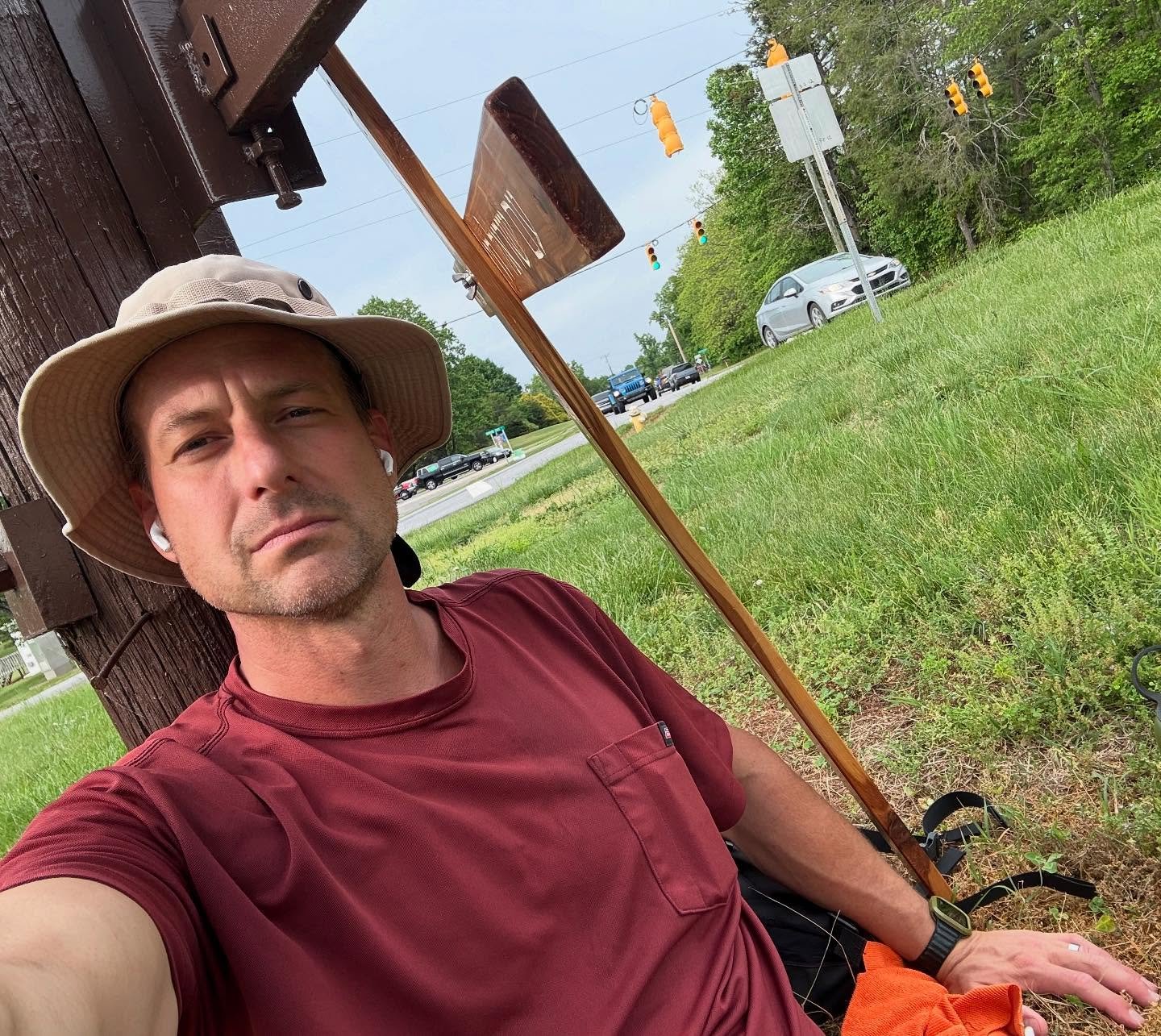I wanted to walk with my cross in Gaston County this week, but the Lord wouldn’t allow it. So, I walked a spur here in my home county of Catawba. This afternoon, I ran into a very troubled young lady walking along a pretty dangerous and narrow