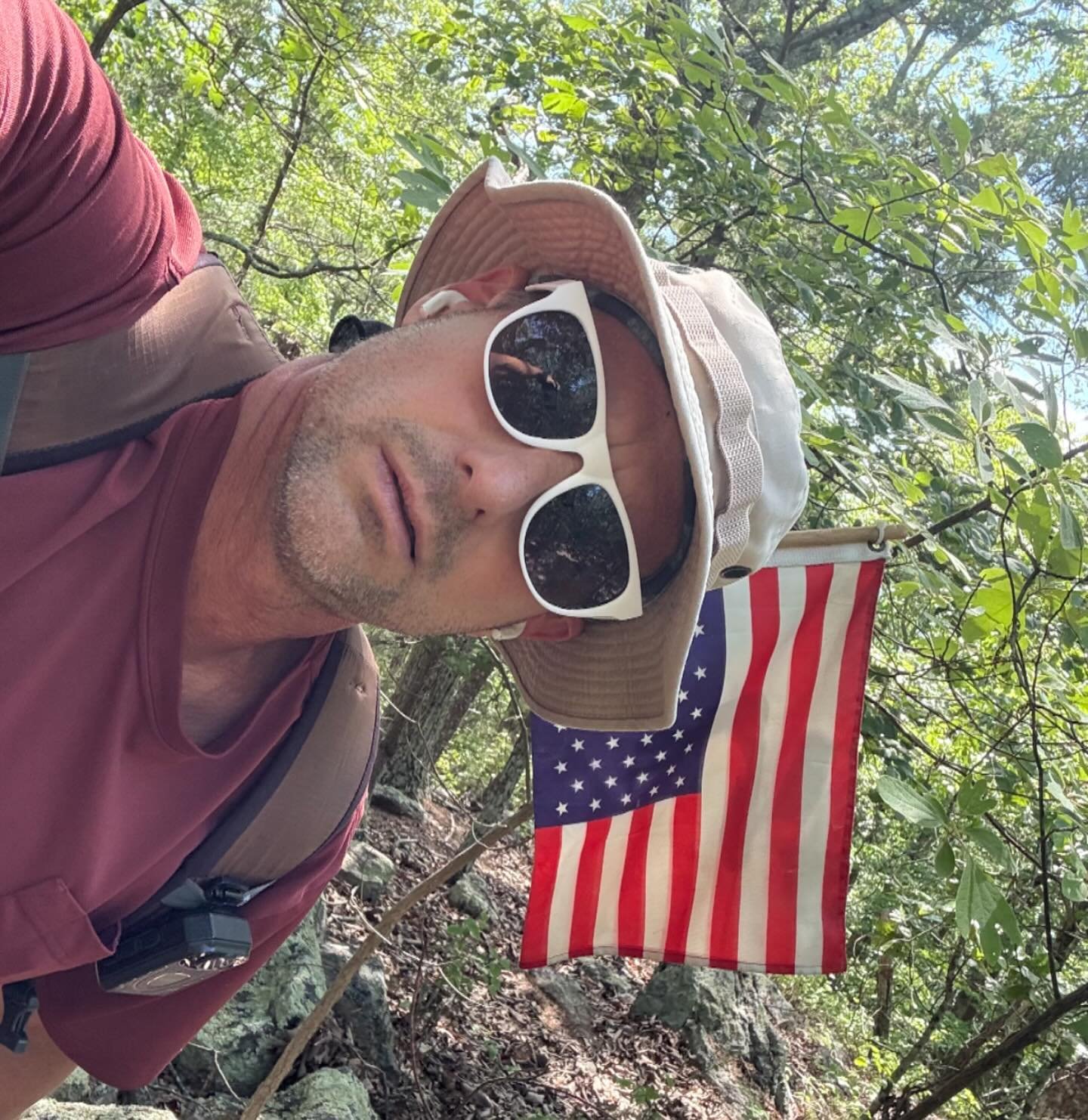 Today’s #thelongwalkusa route picked up where we left off on York Rd in Cleveland County, NC a while back. Bagged the York County, SC Highpoint and had a nice encounter with a widowed sister named Amanda near the summit. Climbing over Kings Mou