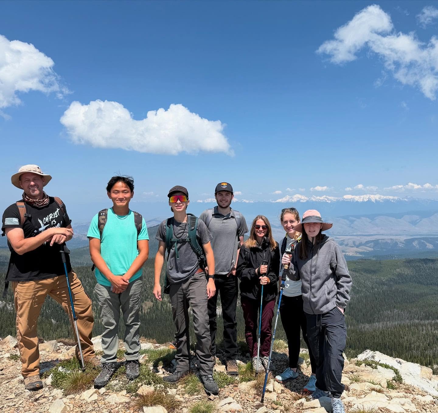 We need to get these kids in shape for the Indian Himalaya. It was a nice slog up this 8000 foot peak north of Missoula, gorgeous day the Lord has given us. I had a good encounter with Jake who lives in Missoula and used to manage one of my favorite