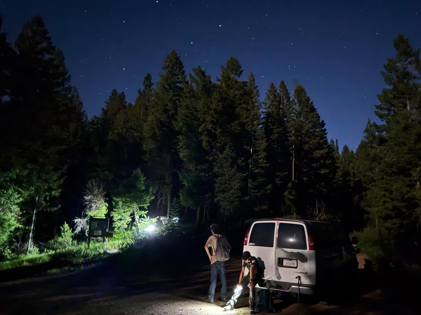 Well, we made it back to the van the other night … at midnight. But, it was a great adventure to the top of Ravalli County. Some good witnessing encounters along the trail, including Nate who said to me: “I just had an interesting chat w