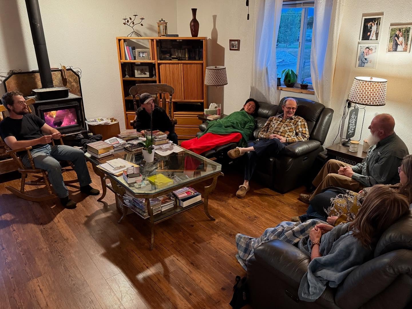 Baking 24 hours ago with all fans running, and tonight, we had to start up the wood stove. It’s summer in Montana. One more day here, and then we leave for South Asia. Tomorrow is all about packing, and it starts with materials in 6 languages.