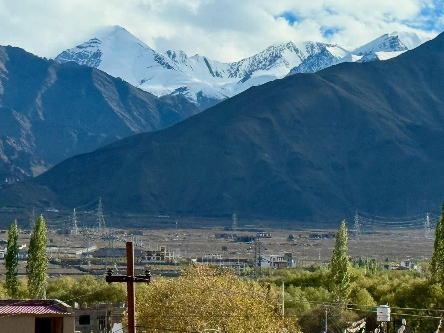 Finally, the sun is out; and there is fresh snow on the mountains. Manali remains cut off. So thankful to be back in Leh.