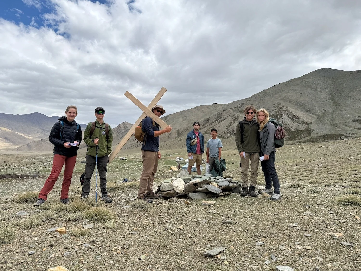Cross-walking Across a Nomad Camp