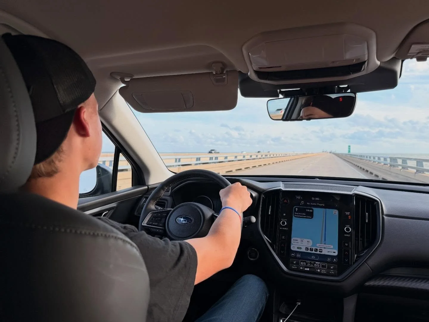 Josiah logging his required driving hours for a NC drivers license on the longest bridge in the world! Lake Pontchartrain, Louisiana. The starting line is still a ways a way. #thelongwalkusa #thelongwalkusa_bigriver