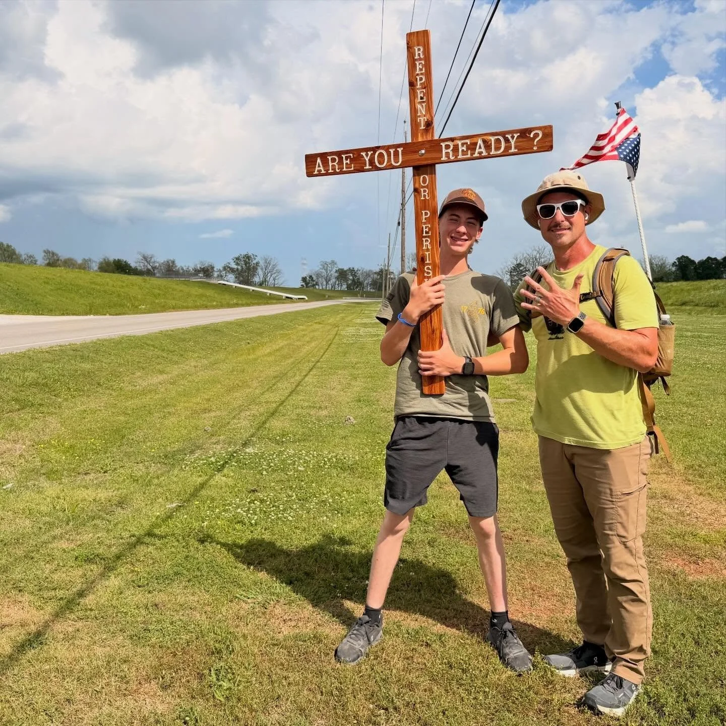 I&rsquo;m so thankful for my son, Josiah. Right here along the Mississippi River in Iberville Parish, Louisiana, he walked his 500th mile of American highway &amp; byway for the Word of God and the Testimony of Jesus Christ!  None of the grave evil t