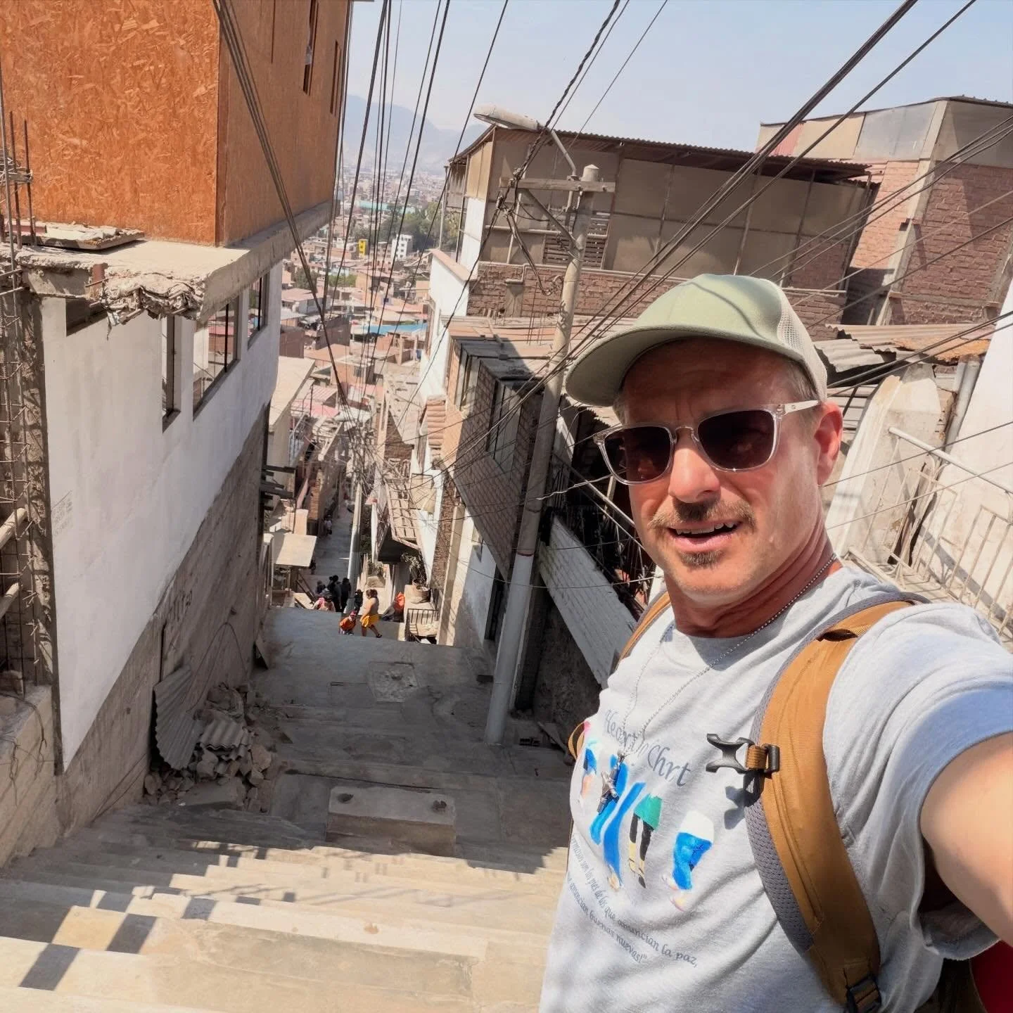 The infamous Caja de Agua stairs! Slogged up these many times over the years. Good to be back at Heart of Christ Ministry in the barrio. #fpgmtestimony
