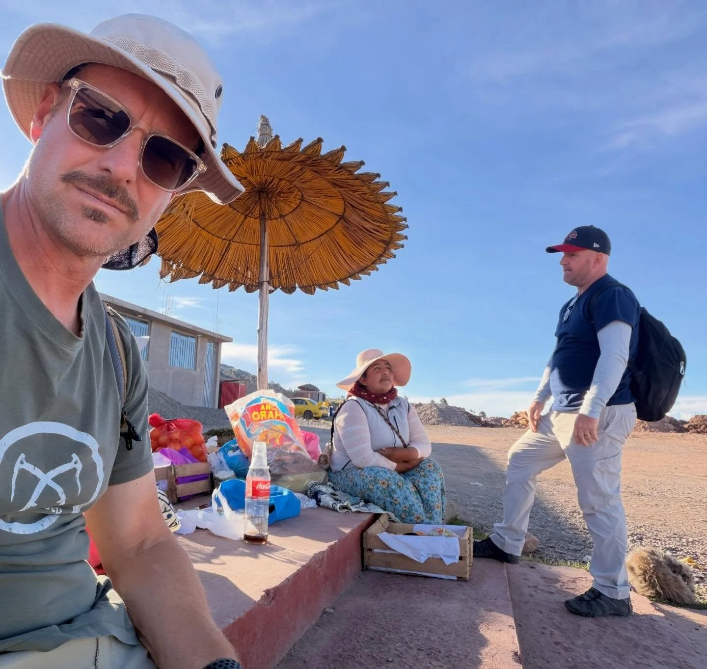 Sowing Gospel seeds on the shores of the world&rsquo;s highest navigable lake. These women live on floating reed islands and transit back and forth to Puno on their own motorboats. Witnessed to a young woman from England as well, up in the mirador ab