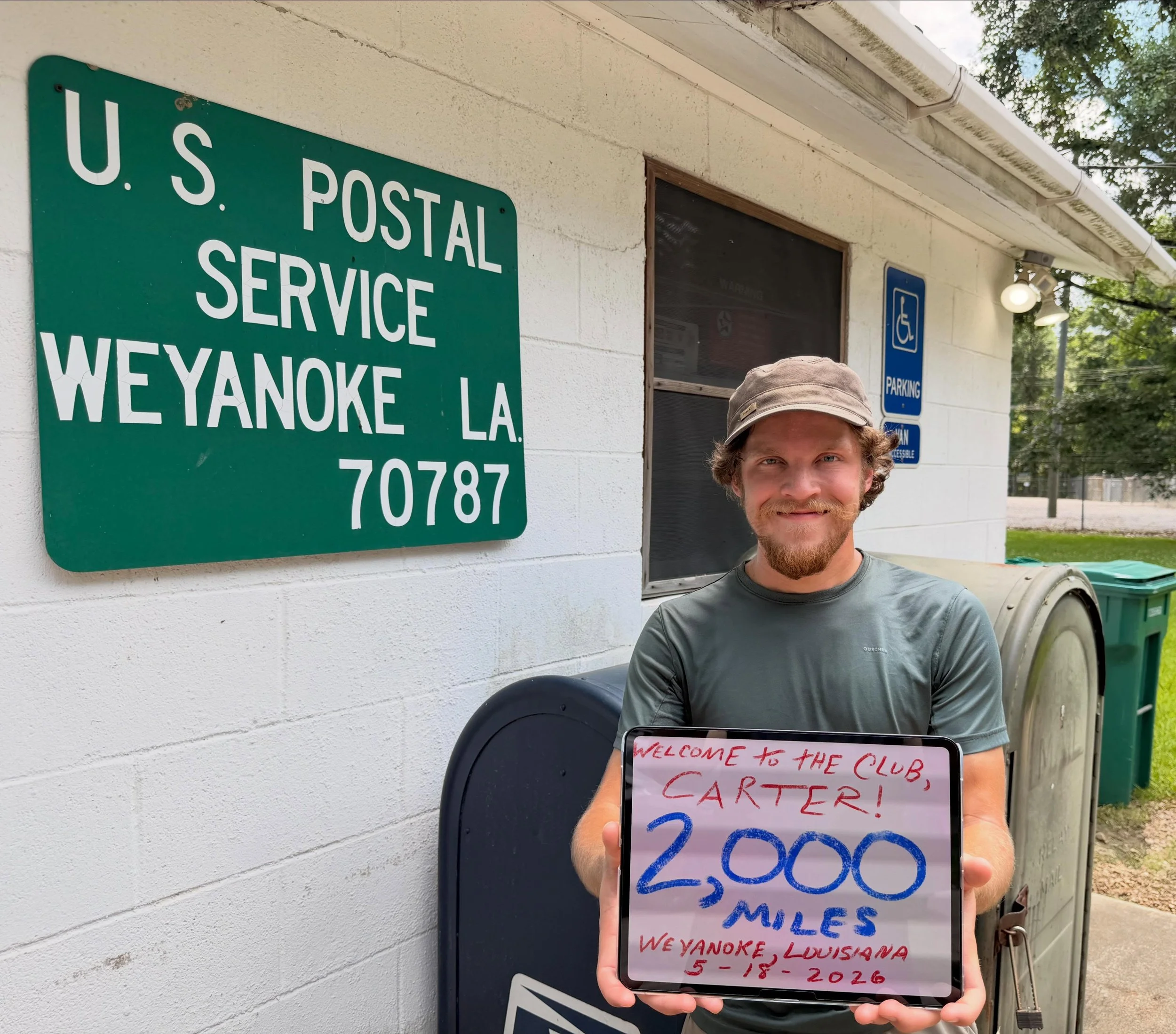 Welcome to the 2,000-mile club, Carter! That&rsquo;s rarified air. To God be the glory. #thelongwalkusa #thelongwalkusa_bigriver