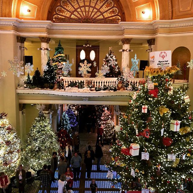 #Christmas at the #southdakotastatecapitol #christmasatthecapitol #trees #lights #christmaslights @southdakota #christmastree #pierre #merrychristmas