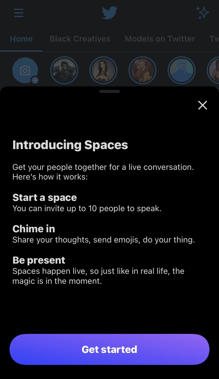 Twitter Spaces Beta Test Screen 3