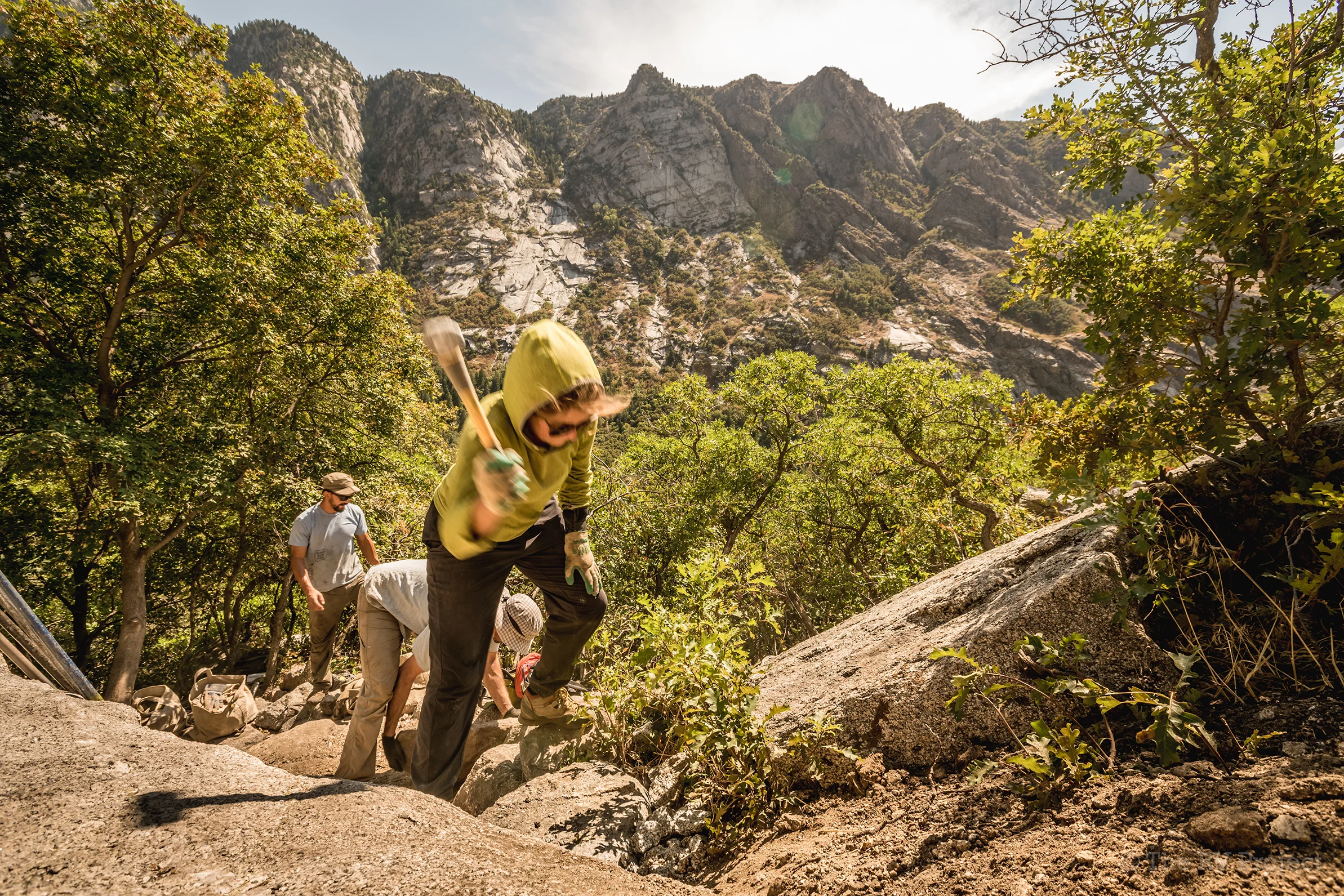 Gate Buttress Climbing Trail Access Work Resumes for the Fall