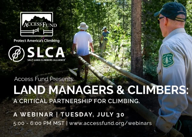 Land Managers &amp; Climbers: A Critical Partnership for Land Managers Webinar