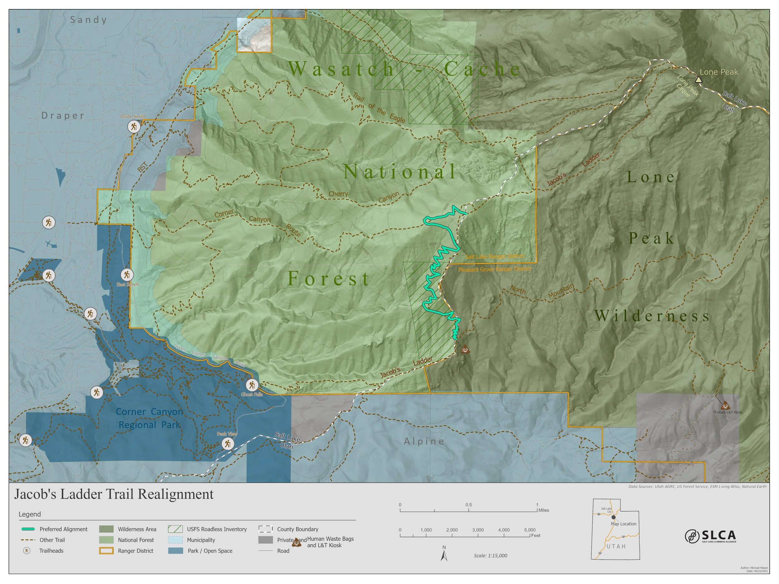 Jacob's Ladder Trail Reroute to Lone Peak Cirque Begins