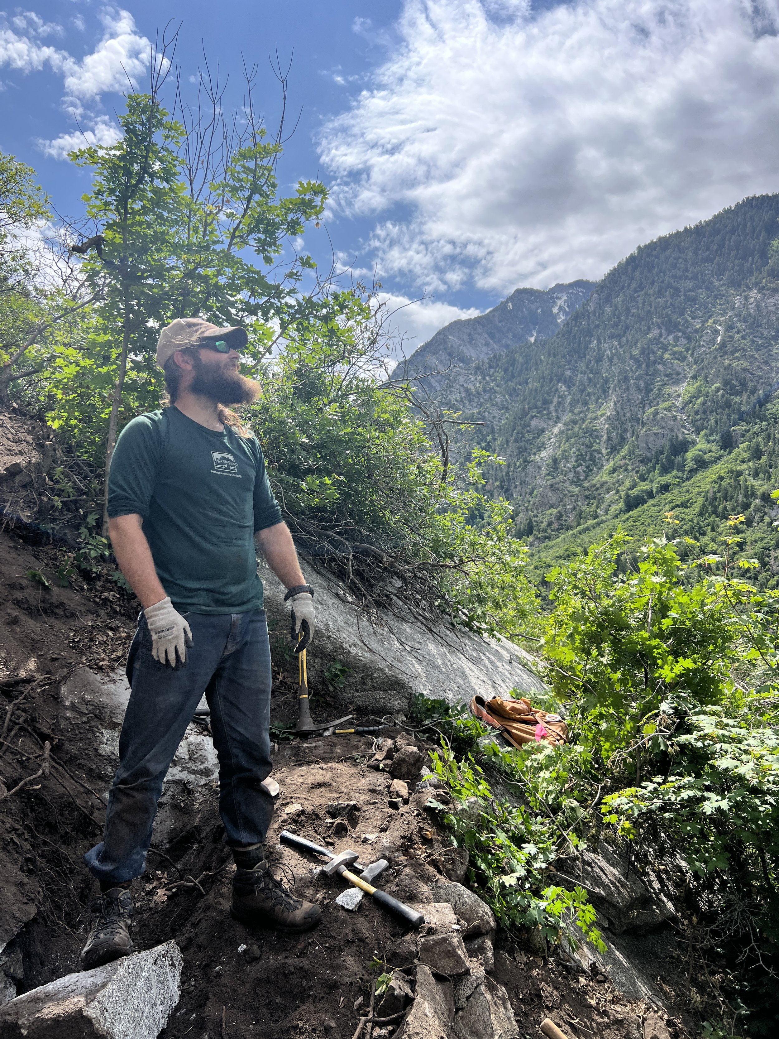 Trail Work enjoying the view.JPG