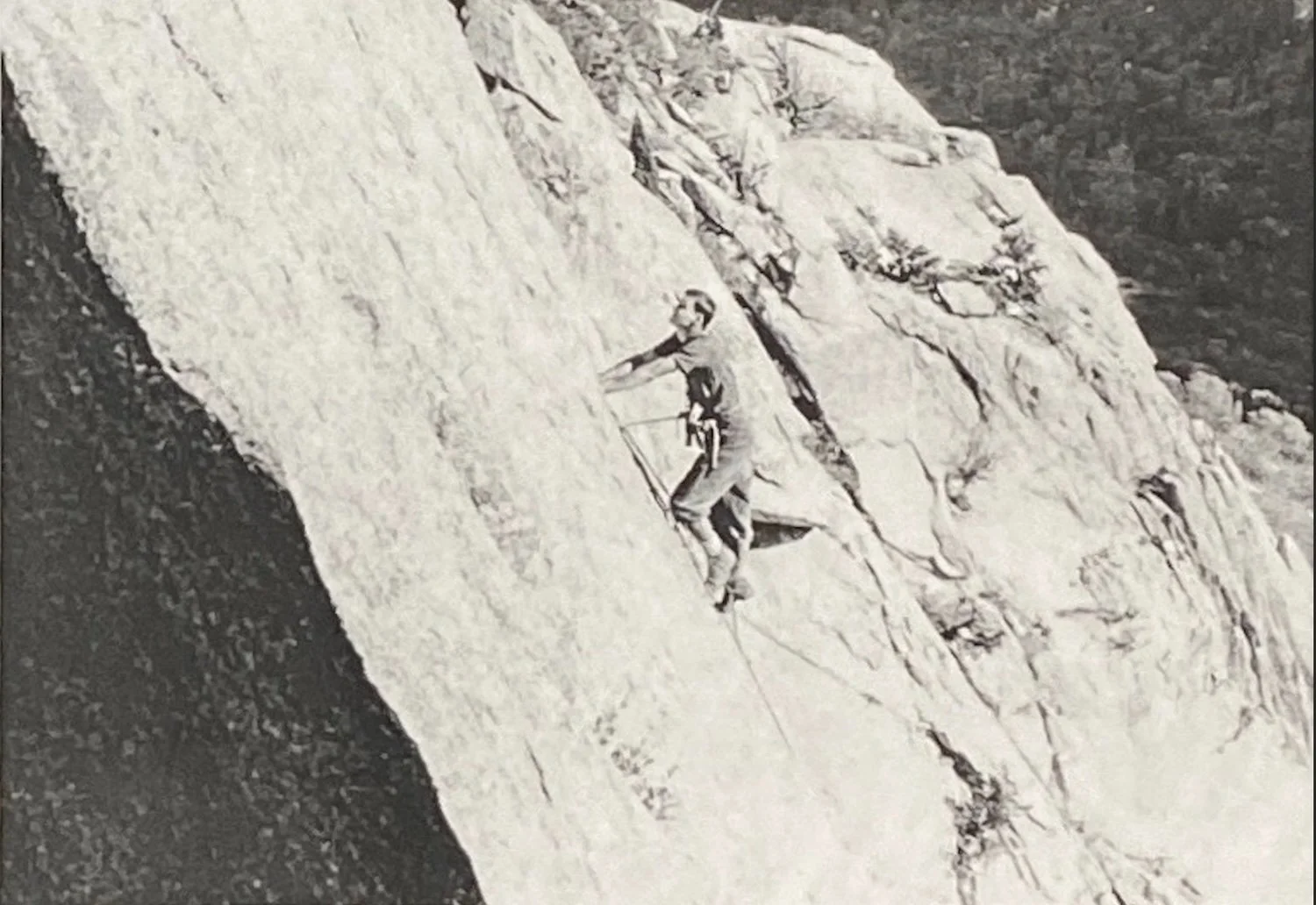 Ted Wilson making first attempt on The Coffin, 1962. Credit: Rick Reese Collection, Special Collections, J. Willard Marriott Library, University of Utah.