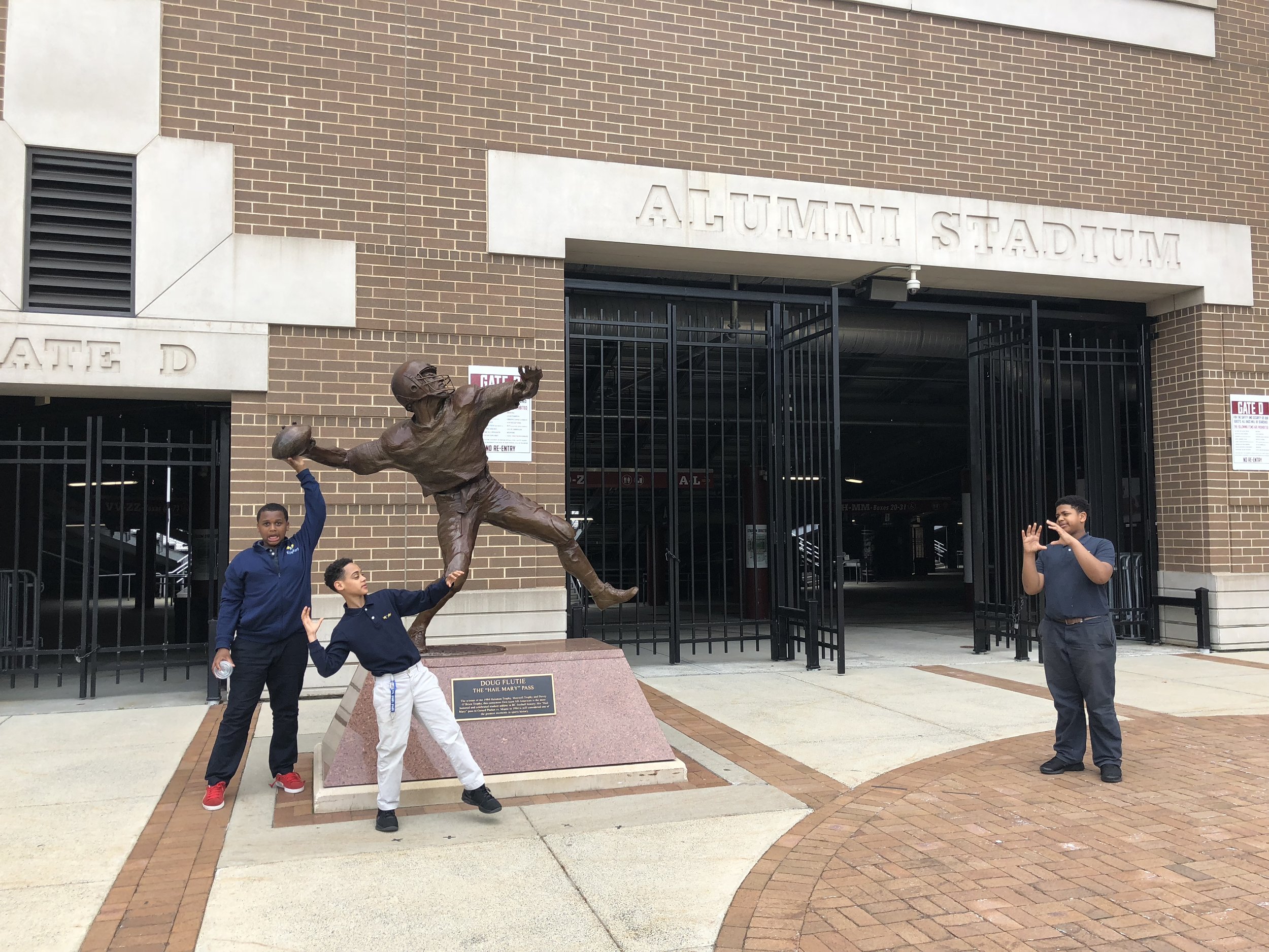   Catch the football, Micah!   