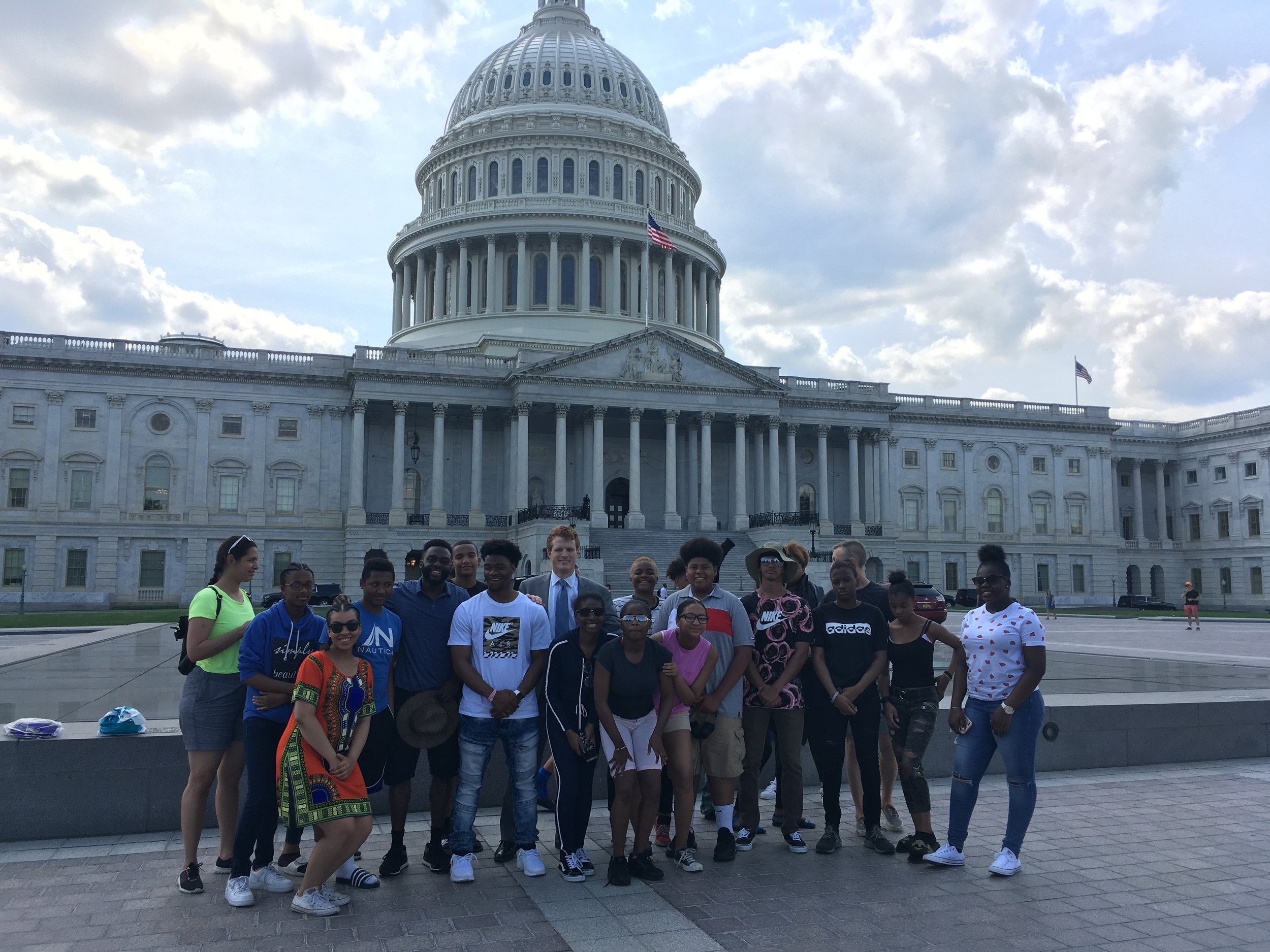   With Congressman Kennedy in front of Capitol Hill  