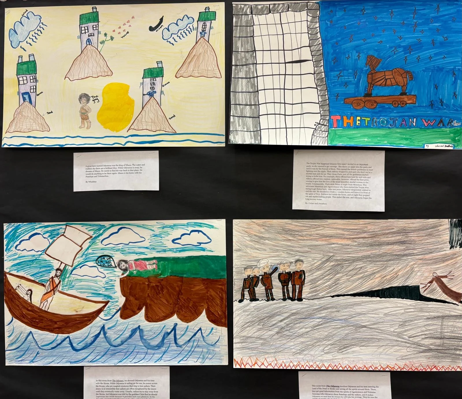 Students bring The Odyssey to life through their own drawings and interpretations of the epic tale.